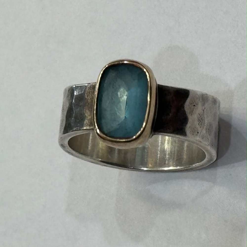 James Avery blue topaz ring